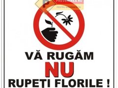 Indicator nu rupeti florile